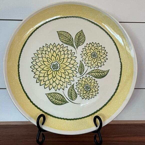 PON11 by Andre Ponche 12" Chop Plate Platter Rare Marigold Floral - Picture 4 of 9